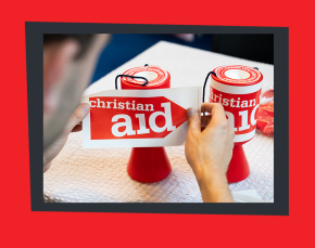 Collection bucket - Christian Aid label thumbnail