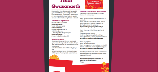 Harvest 25 Order of Service (Welsh) thumbnail