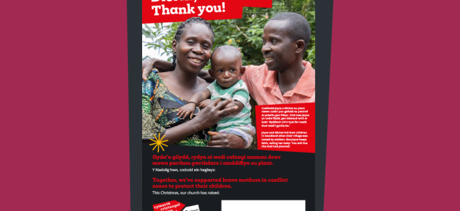 Church Thank you poster - Welsh Bilingual