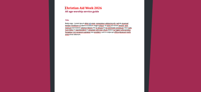 CAW26 UK All ages service - Speakers notes thumbnail