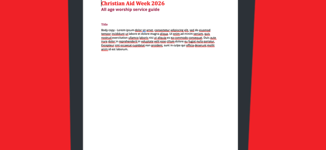 CAW26 UK All ages service - Speakers notes thumbnail