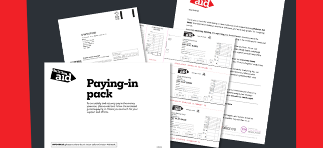 CAW UK: Paying-in pack thumbnail