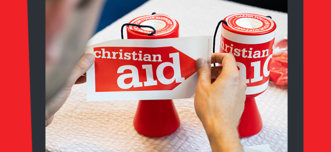Collection bucket - Christian Aid label thumbnail